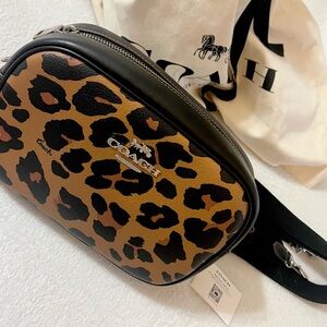 Leopard print COACH crossbody